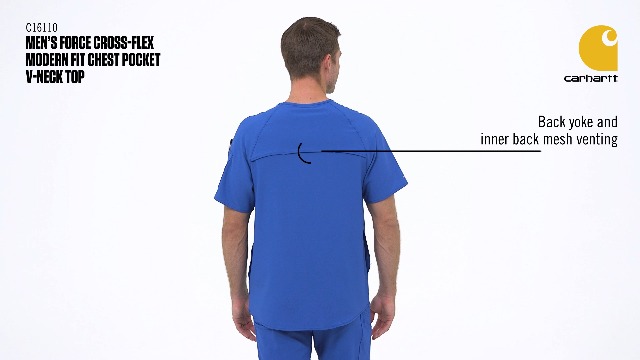 Amazon.com: Carhartt Force Cross-Flex Men's V-Neck Scrub Top